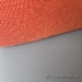 Teknion Banqs Grey Leather Sofa Bench with Orange Cloth Back